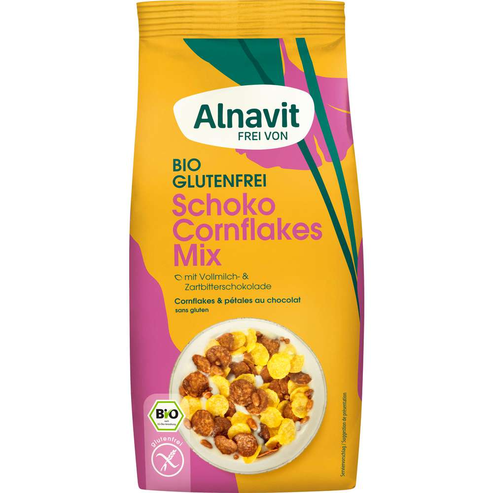 Produktabbildung Alnavit Bio Cornflakes, Schoko Mix