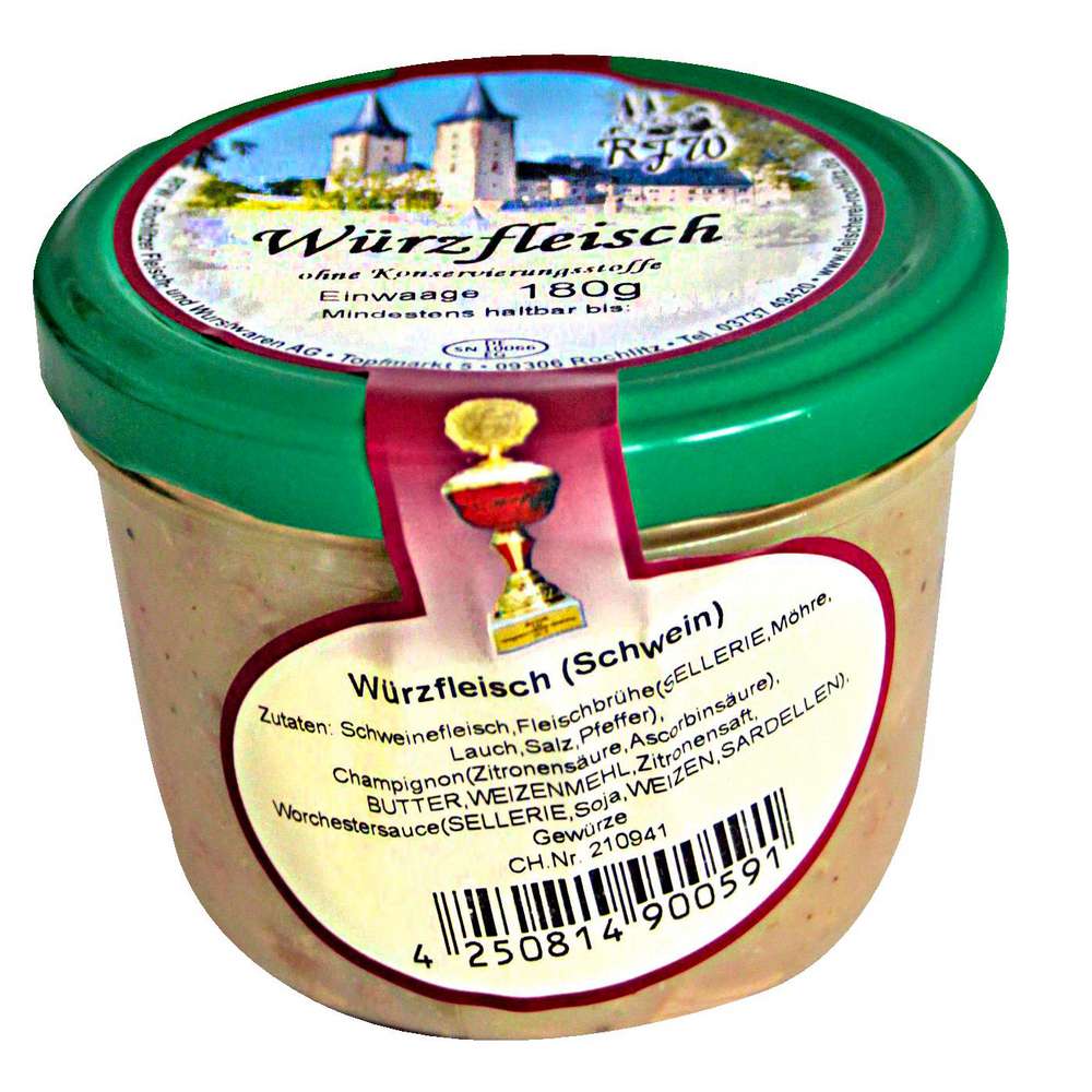 Produktabbildung RFW Rochlitzer Würzfleisch, Schweinefleisch