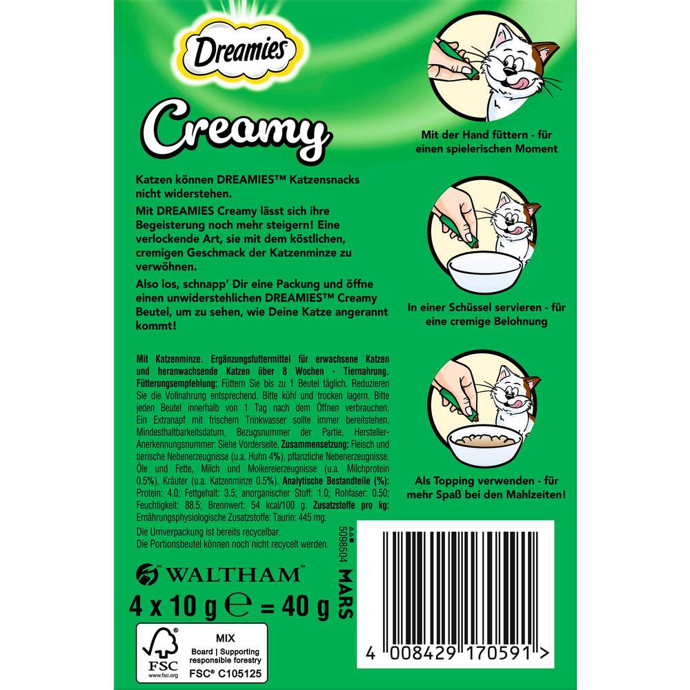 Produktabbildung Dreamies Katzen-Snack Creamy mit Katzenminze
