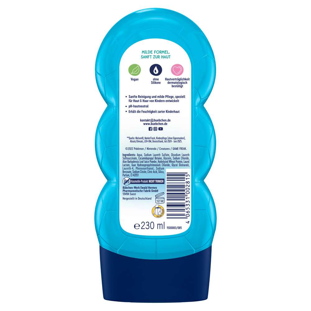 Produktabbildung Bübchen Kids, 2in1 Shampoo & Duschgel, Pokémon Schiggy