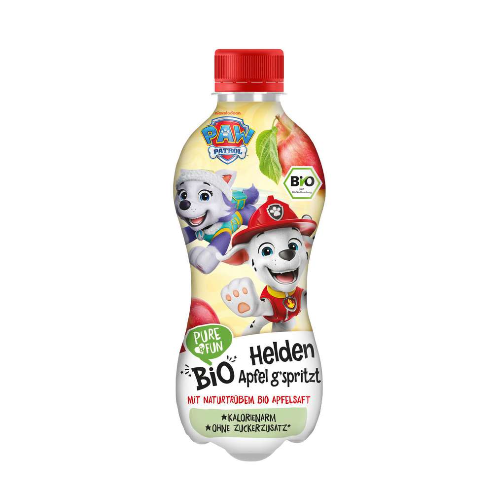 Produktabbildung Pure & Fun Bio Apfelsaftschorle Paw Patrol