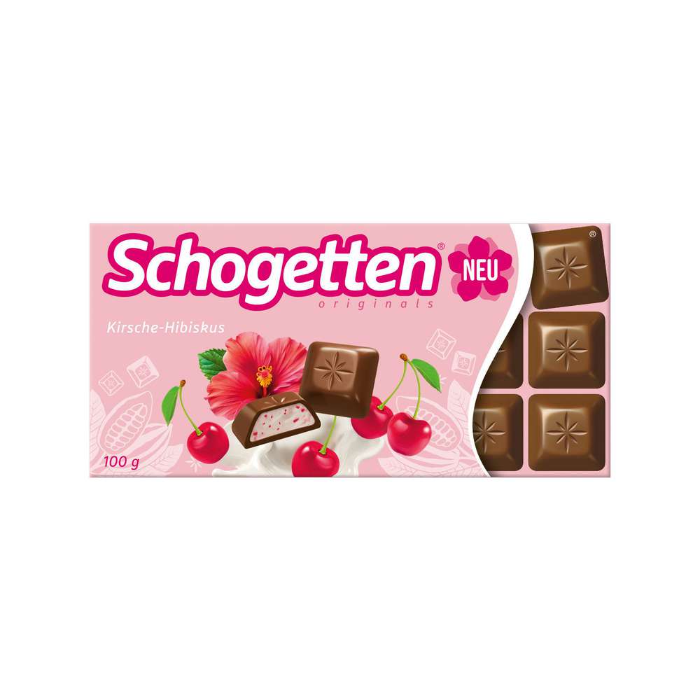 Produktabbildung Schogetten Tafelschokolade, Kirsche Hibiskus 