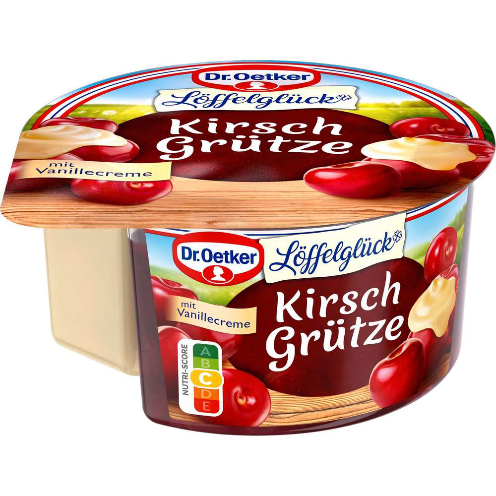 Produktabbildung Dr. Oetker Kirsch Grütze mit Vanille-Creme