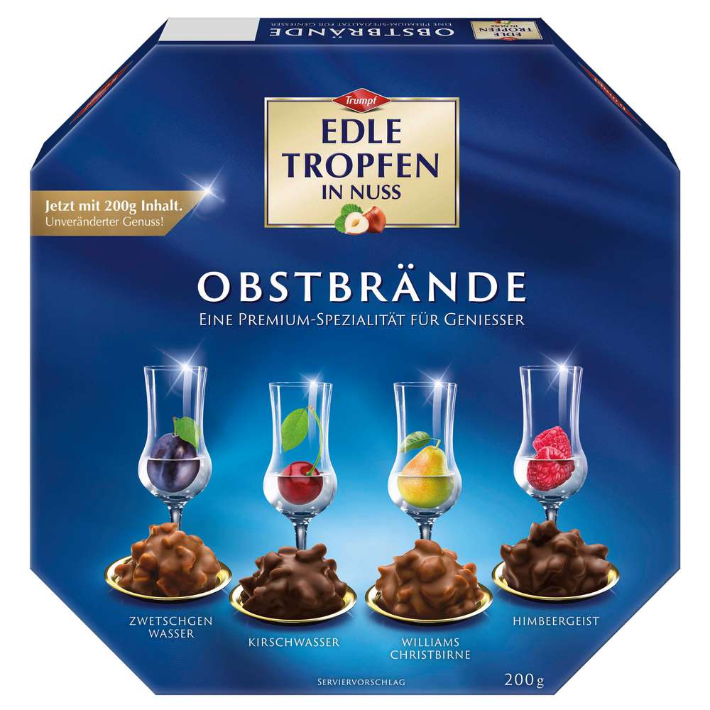 Produktabbildung Trumpf Pralinen Edle Tropfen Nuss Obstbrände