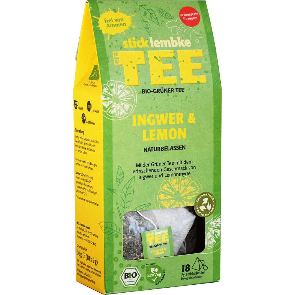 Produktabbildung sticklembke Bio Tee Ingwer & Lemon