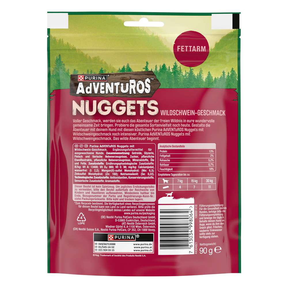 Produktabbildung Purina Hunde-Snack Adventuros Nuggets, Wildschwein