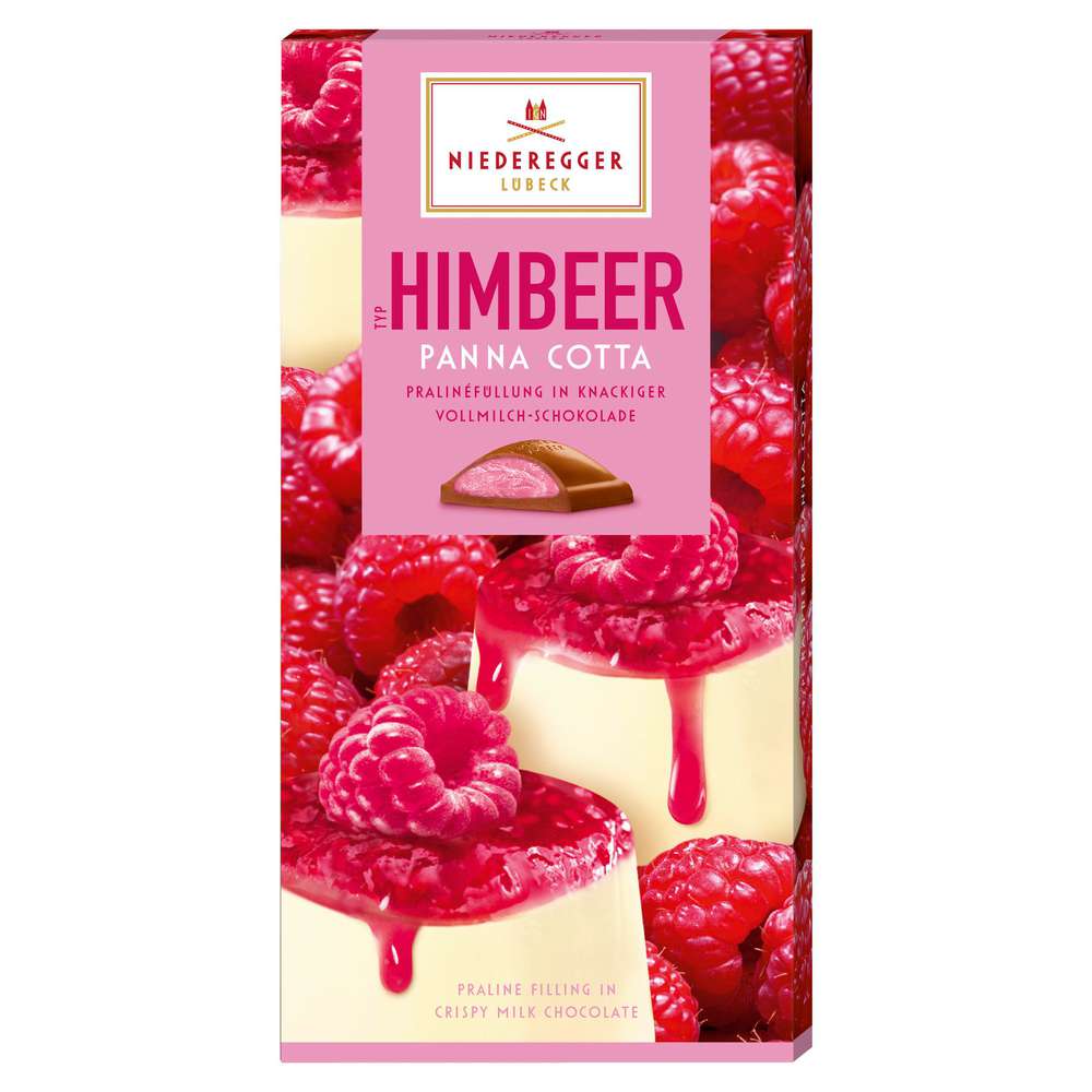 Produktabbildung Niederegger Tafelschokolade, Trüffel/Himbeer-Panna Cotta
