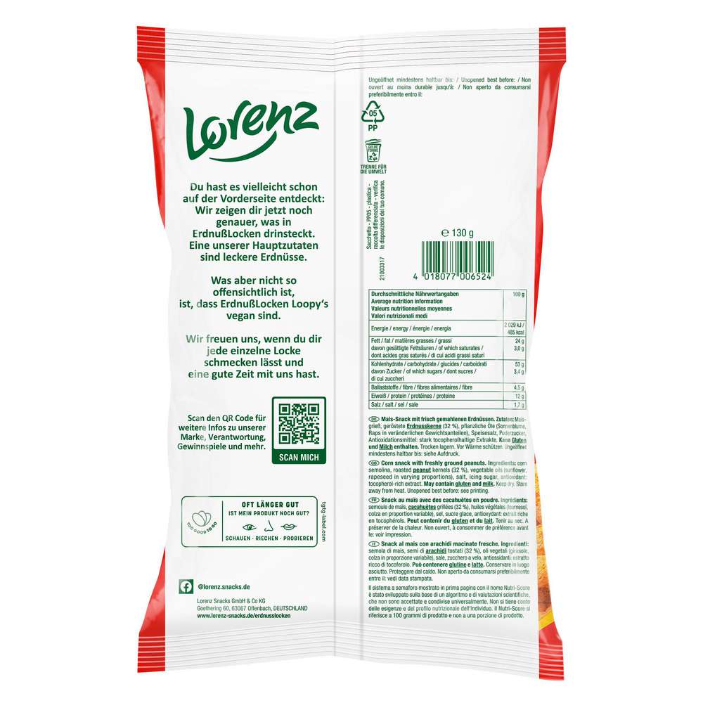 Produktabbildung Lorenz Loopy's Erdnuss Locken Classic