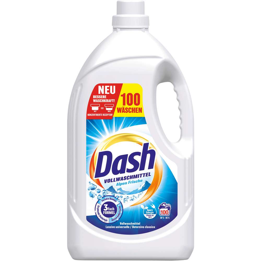 Produktabbildung Dash Voll-Waschmittel flüssig, Alpen Frische