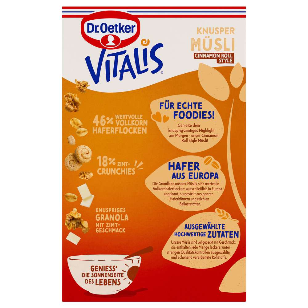 Produktabbildung Dr. Oetker Vitalis Knusper Müsli, Cinnamon Roll
