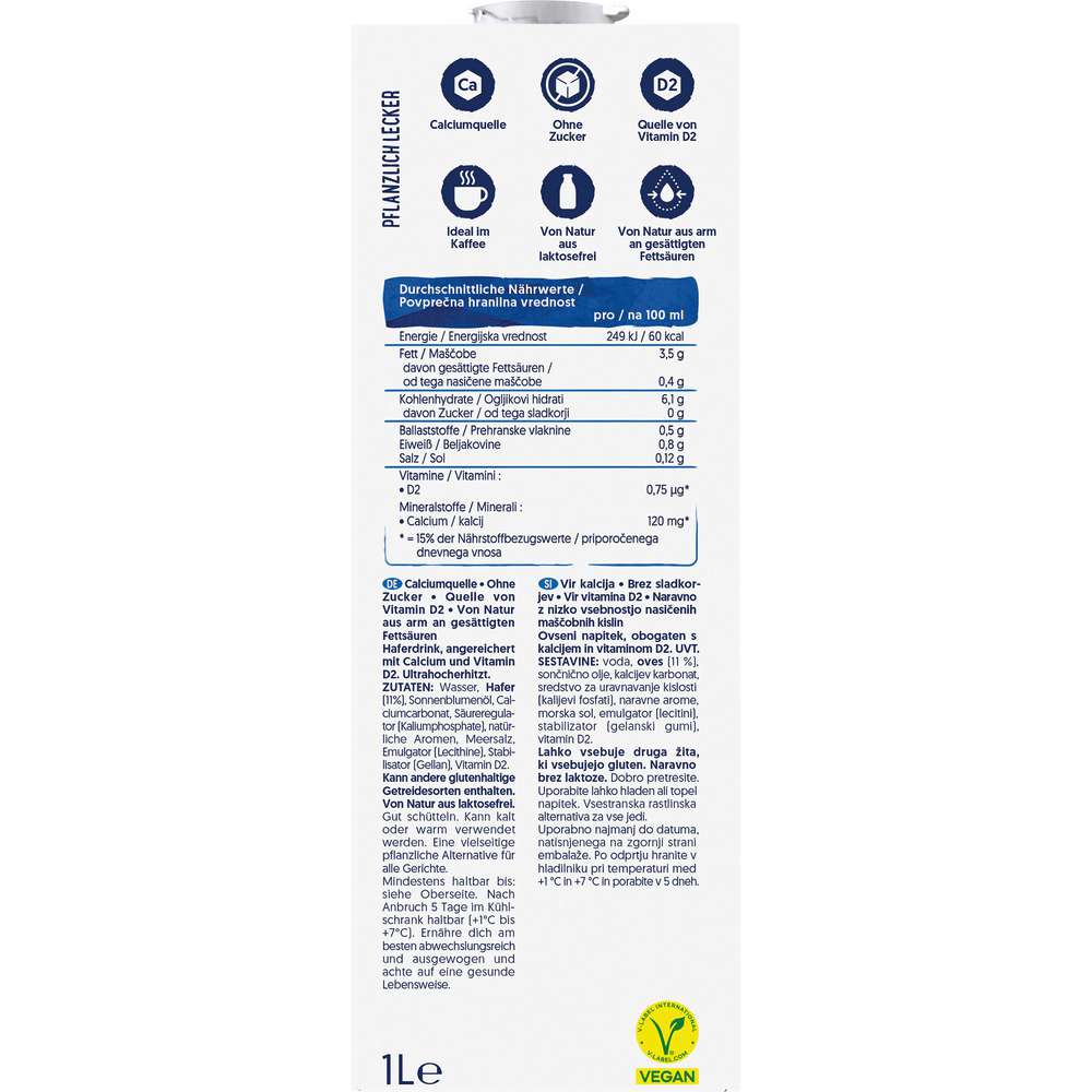 Produktabbildung Alpro Haferdrink NotMilk, 3,5% Fett
