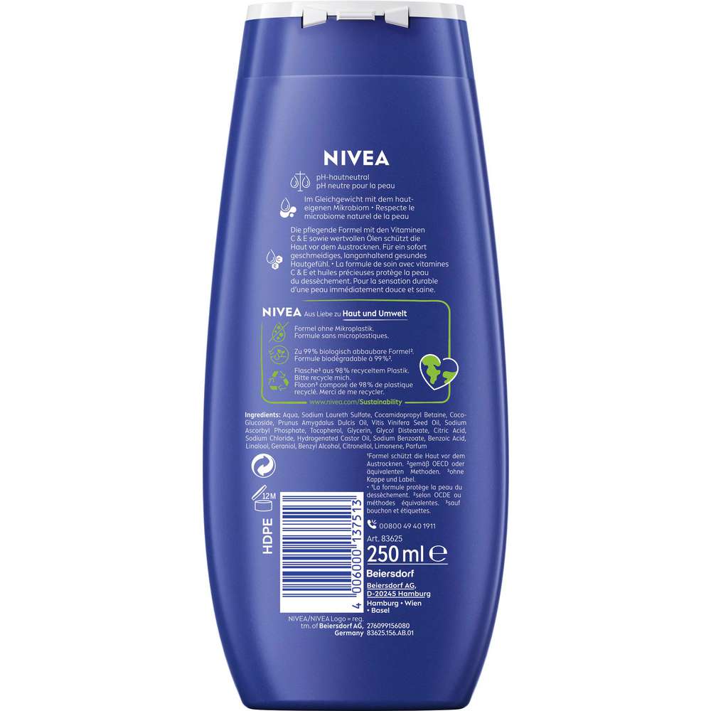Produktabbildung Nivea Pflegedusche, Creme Care& Nivea Duft