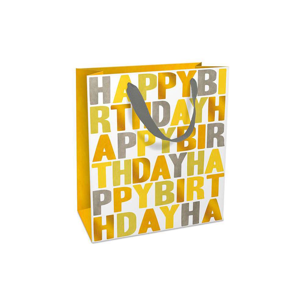 Produktabbildung Braun+Company Geschenktasche 18x21x8 cm Unique Birthday sunny