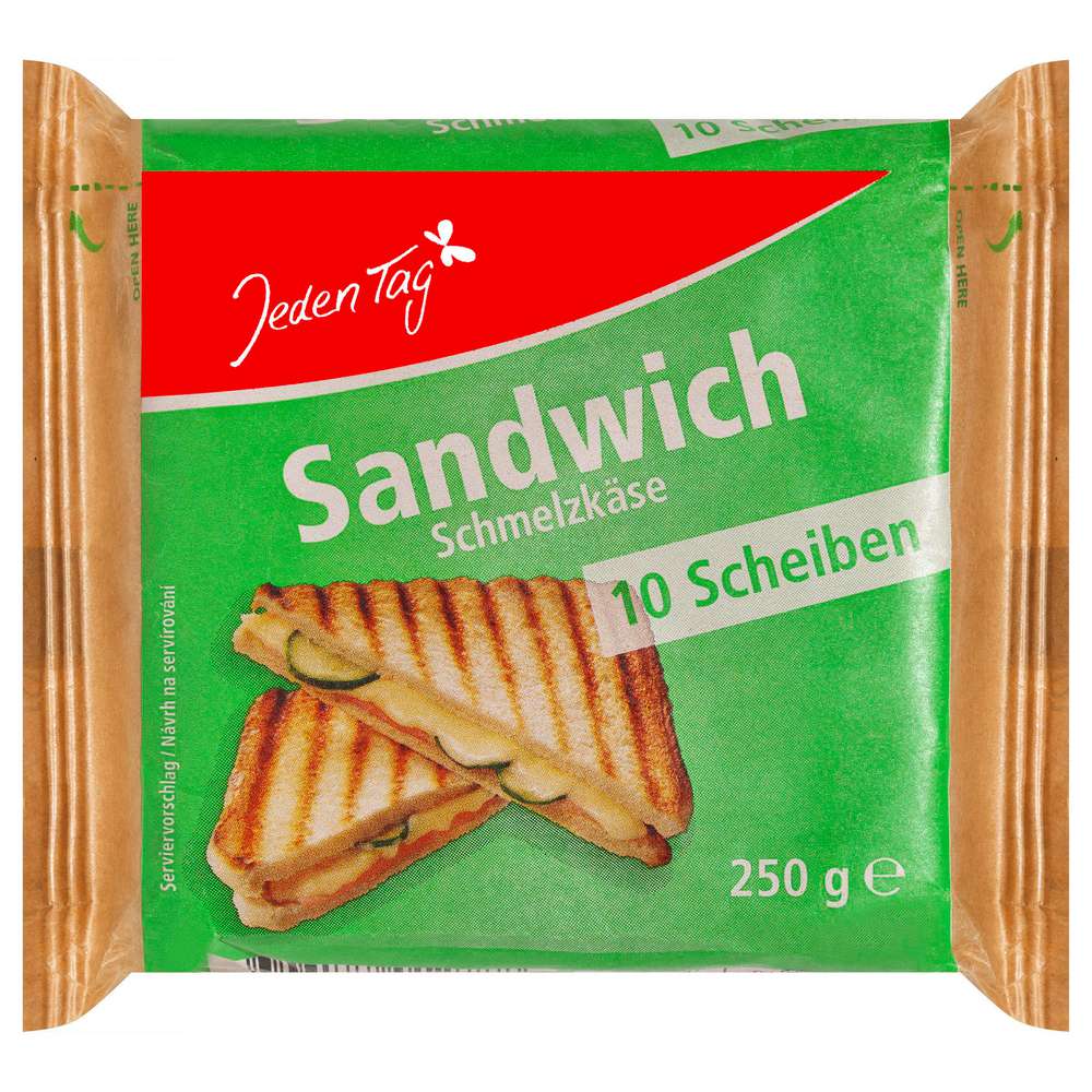 Produktabbildung Jeden Tag Schmelzkäsescheiben, Sandwich
