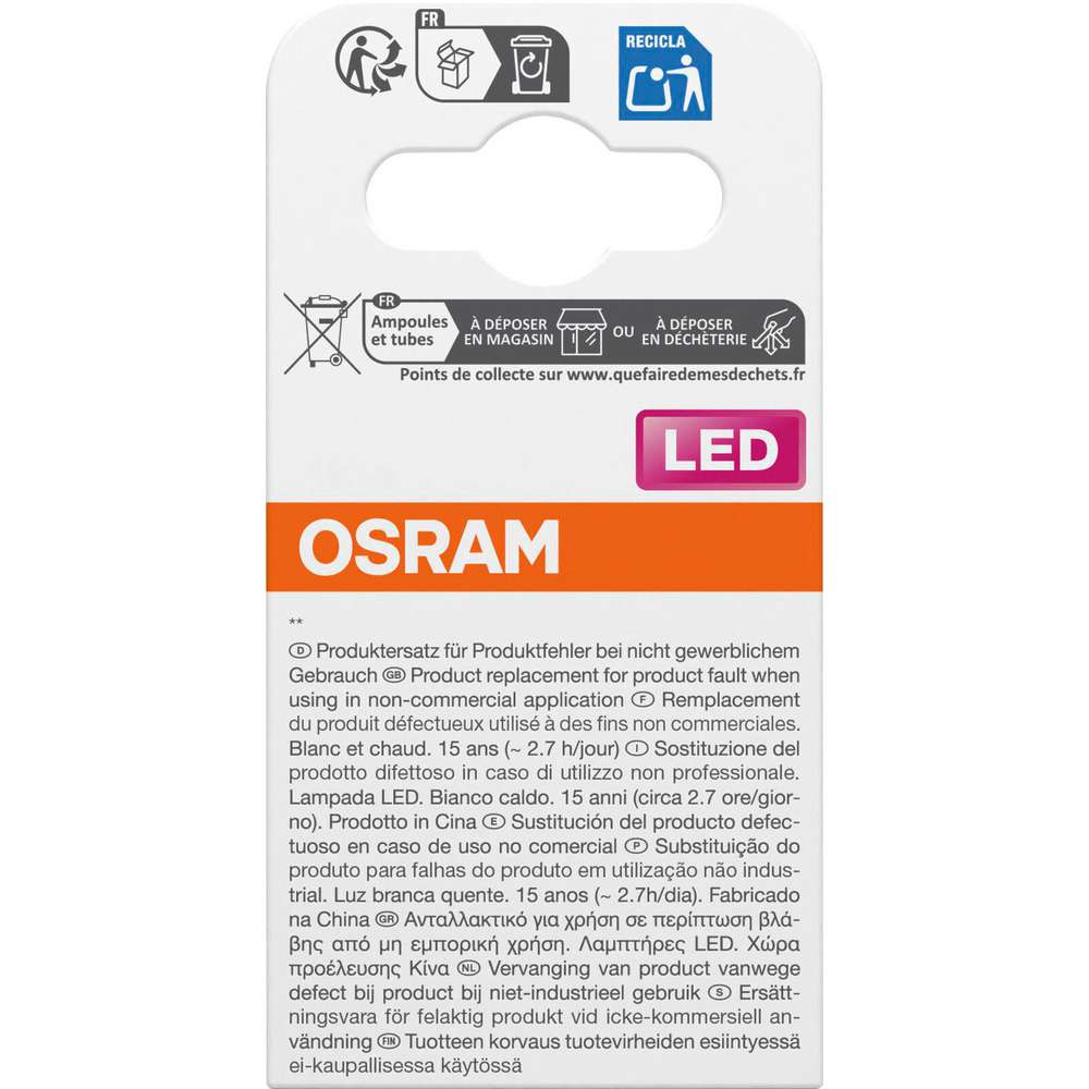 Produktabbildung Osram LED-Birne warm-Weiß