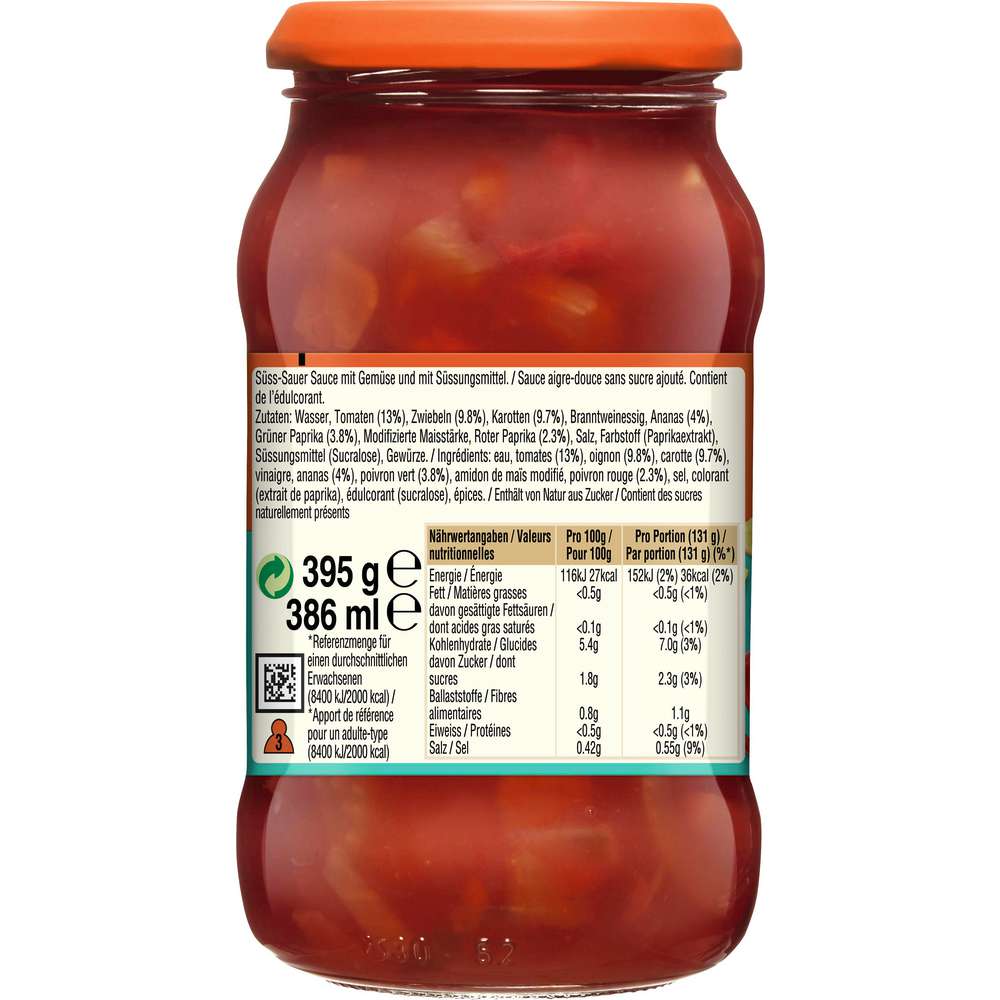 Produktabbildung BEN'S ORIGINAL Soße Süß-Sauer, ohne Zuckerzusatz