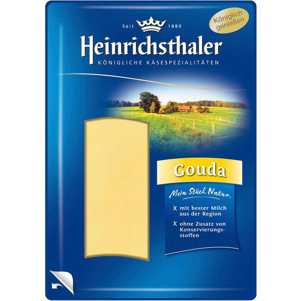 Produktabbildung Heinrichsthaler Käsescheiben, Gouda
