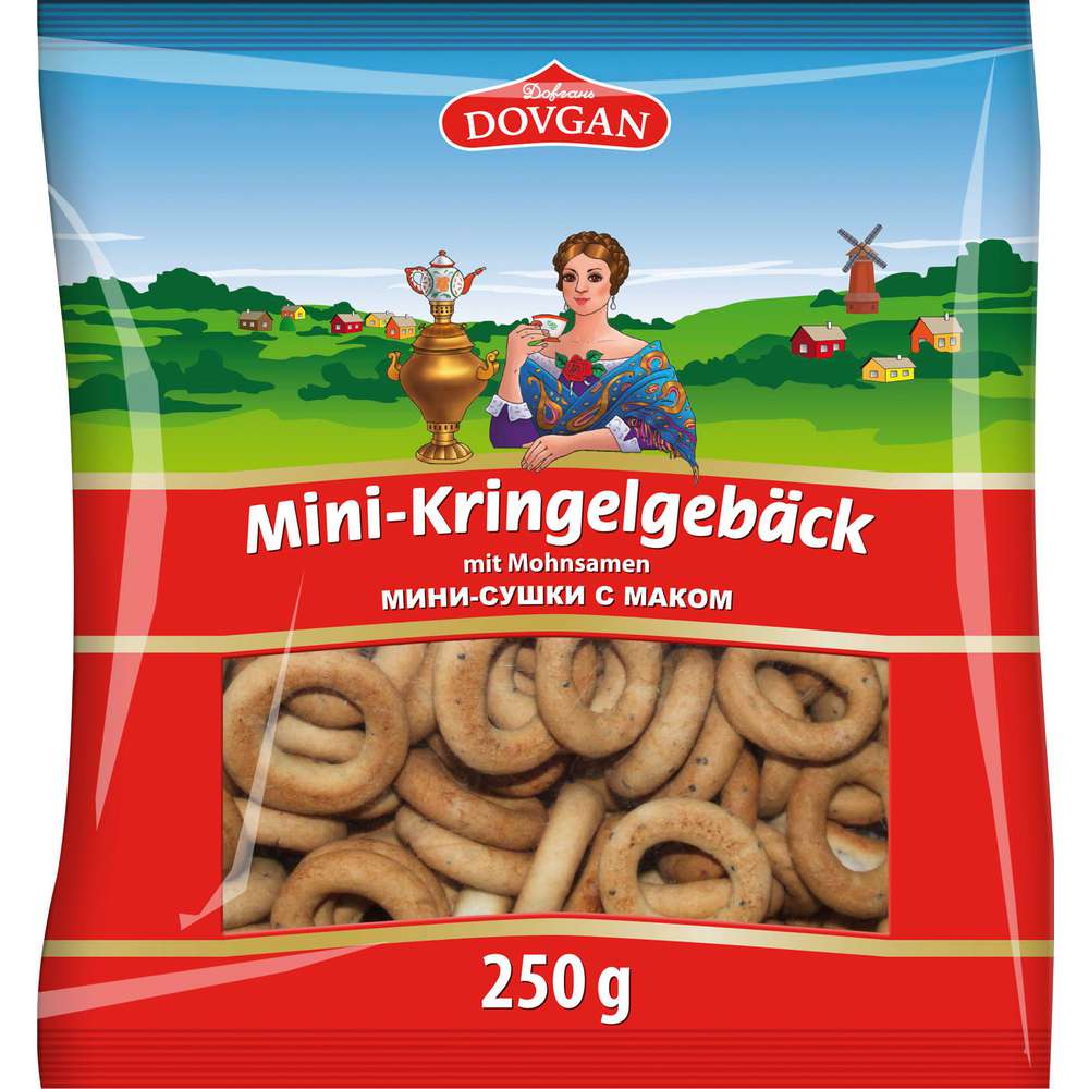 Produktabbildung Dovgan Mini-Kringelgebäck, mit Mohn