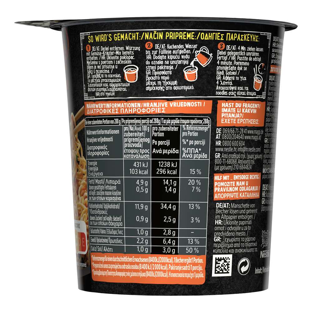 Produktabbildung Maggi Magic Asia Noodle Cup, Ente