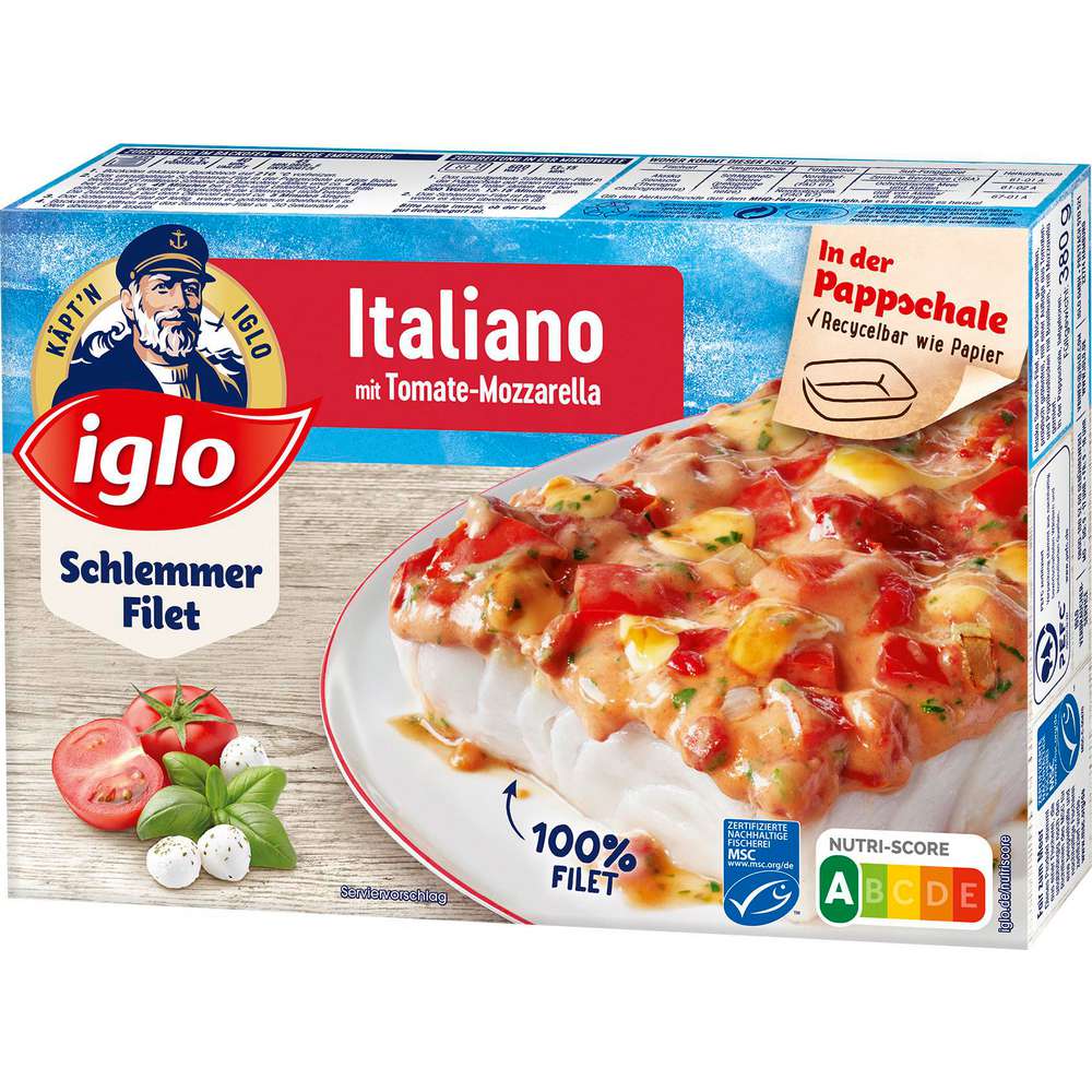 Produktabbildung Iglo MSC Schlemmer-Filet Italiano, tiefgekühlt