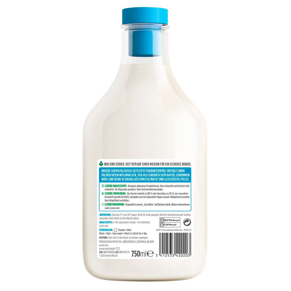 Produktabbildung Ecover Sensitiv Weichspüler, Rose-Bergamotte