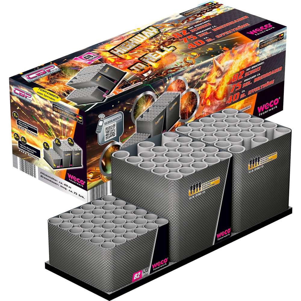 Produktabbildung Weco Feuerwerk-Batterie Highway to Hell