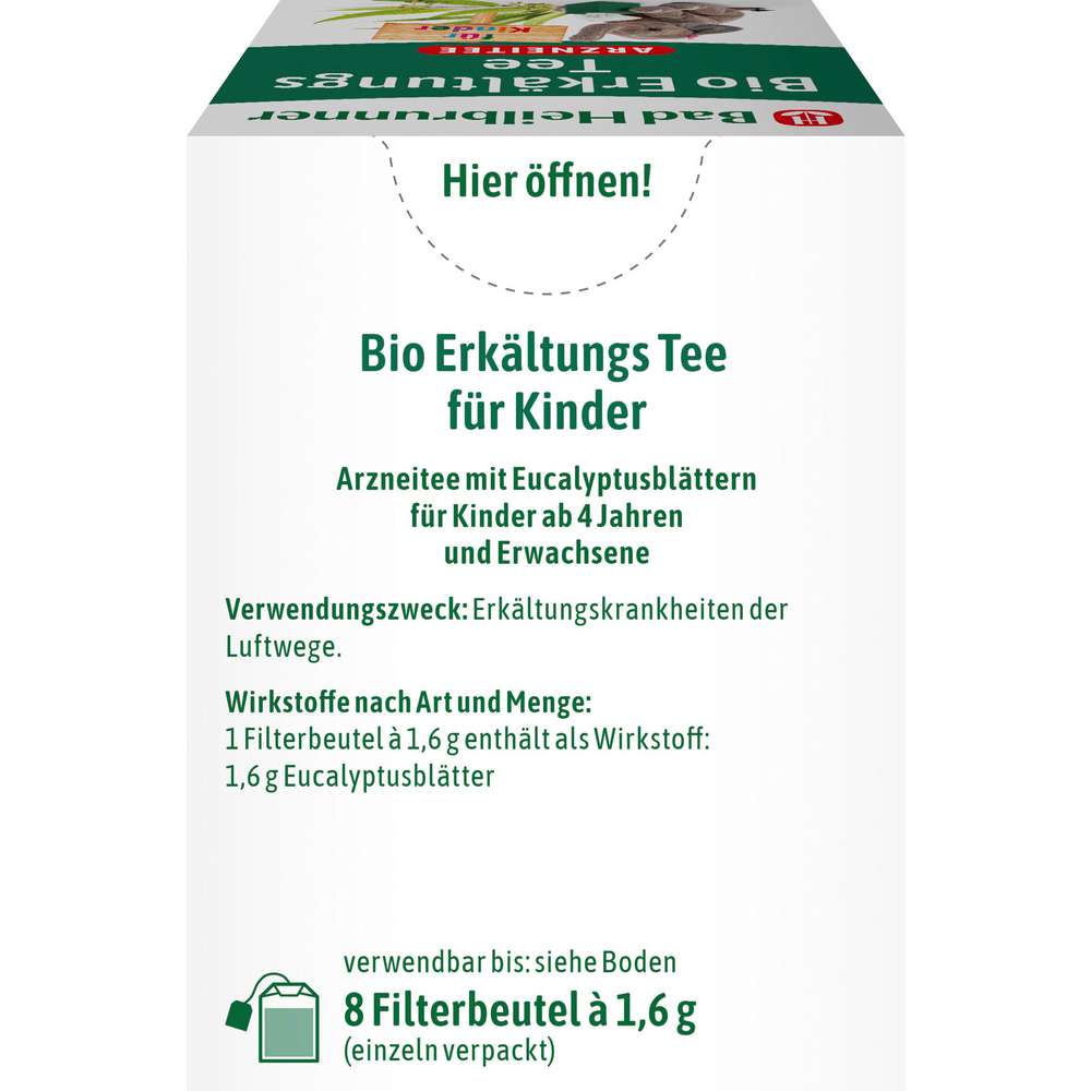 Produktabbildung Bad Heilbrunner Bio Erkältungstee Kinder