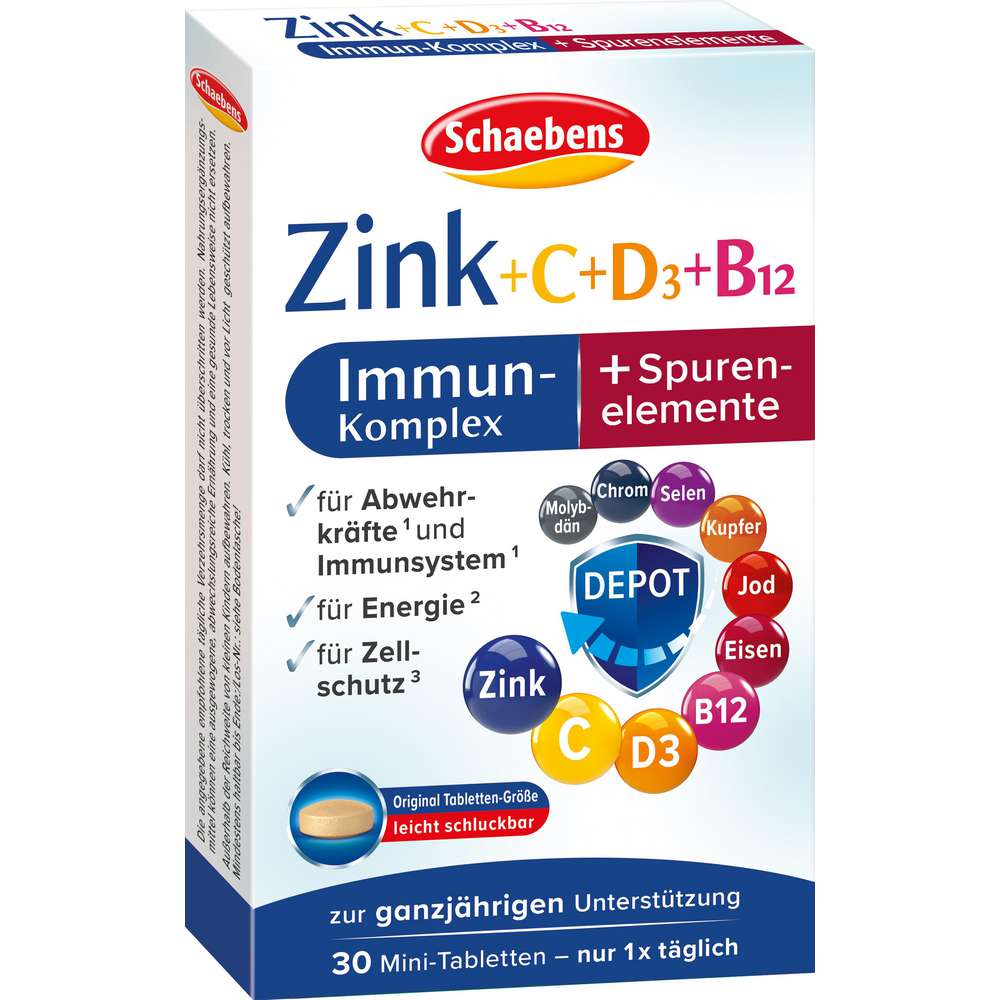 Produktabbildung Schaebens Immun-Kur, Zink + Spurenelemente, Mini-Tabletten