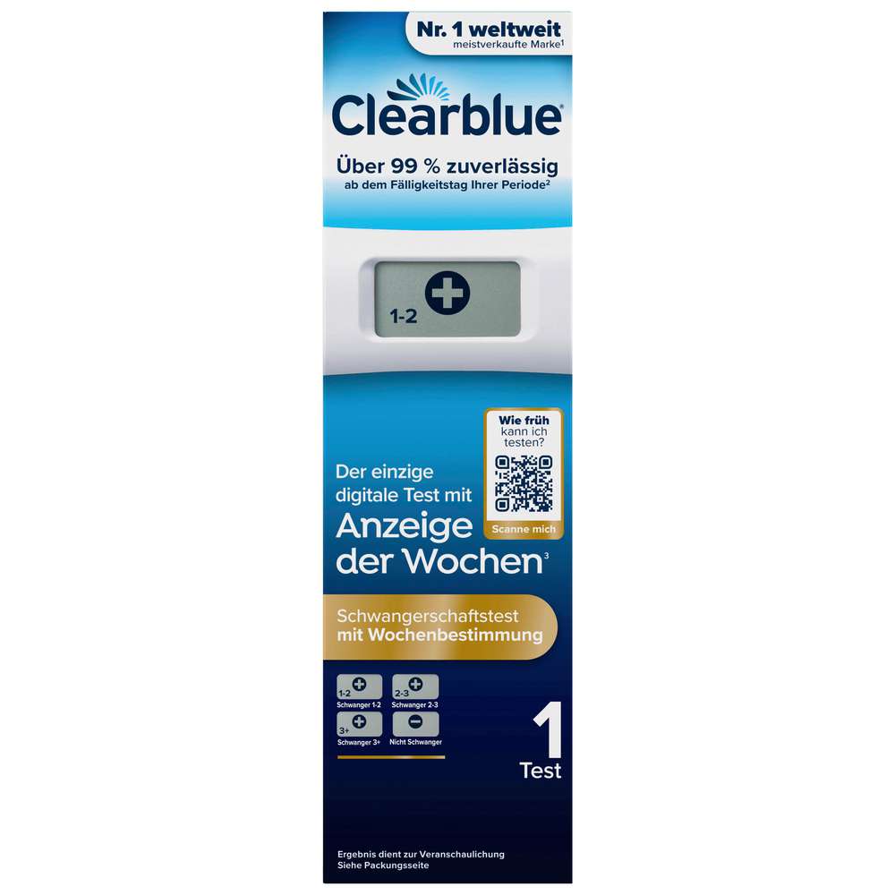 Produktabbildung Clearblue Digitaler Schwangerschaftstest, mit Wochenbestimmung