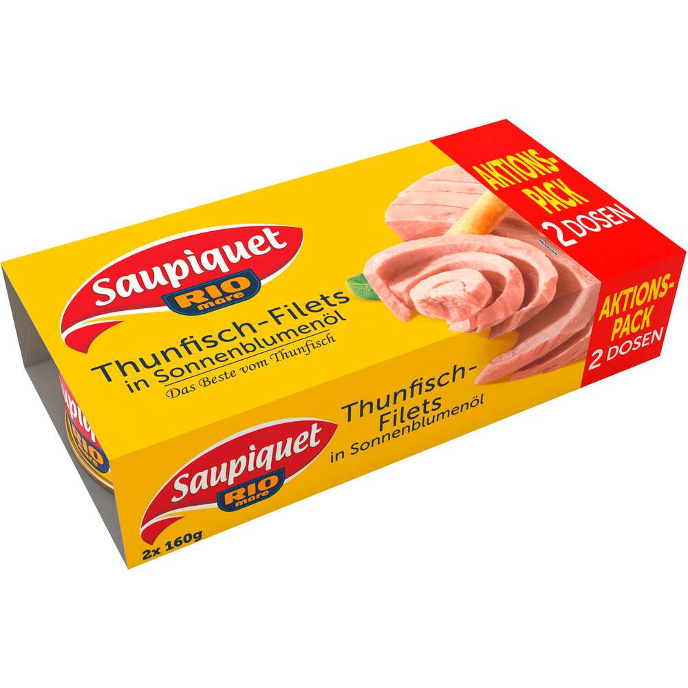 Produktabbildung Saupiquet Thunfisch-Filets in Sonnenblumen, 2er-Pack