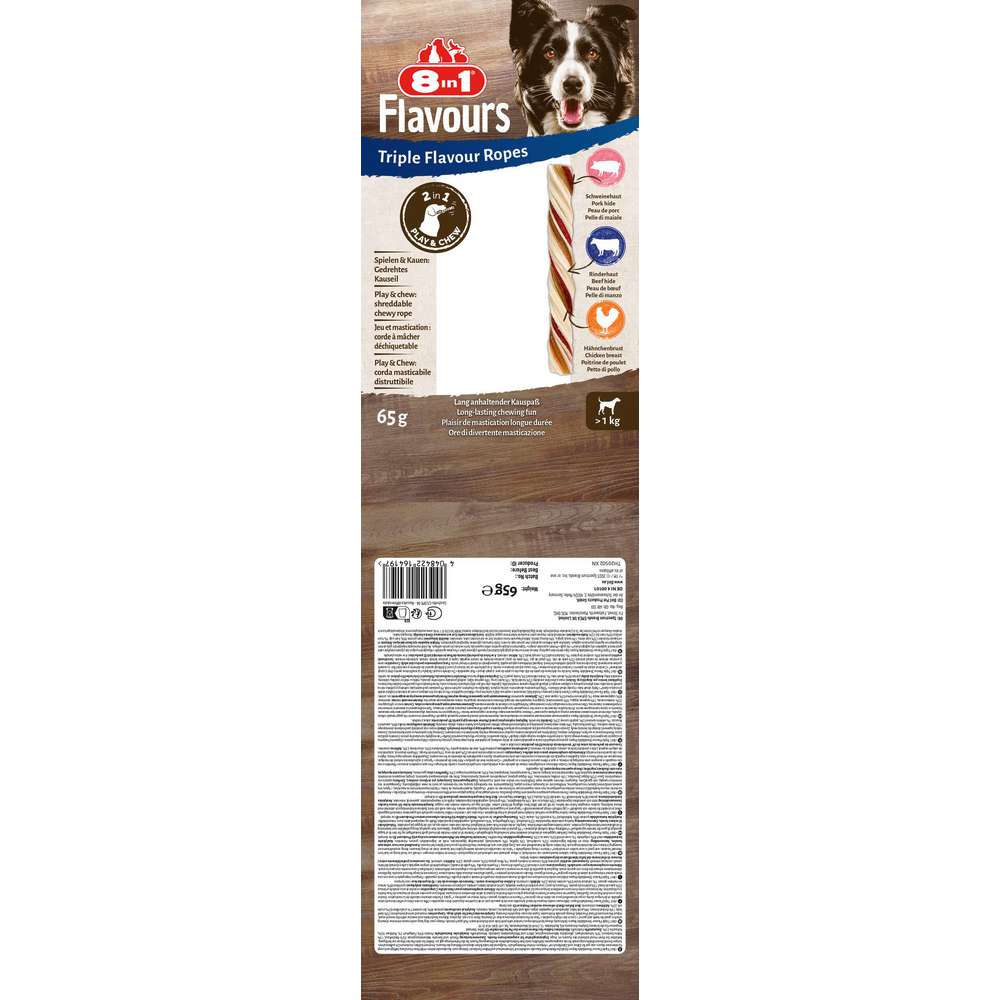 Produktabbildung Tetra Hunde-Snack Flavours, 8in1 Triple Ropes