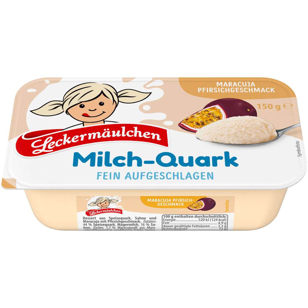 Produktabbildung Leckermäulchen Milchquark, Pfirsich/Maracuja