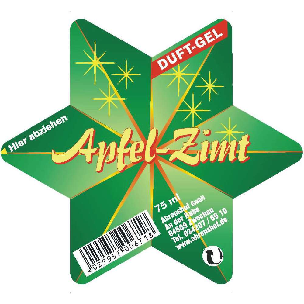 Produktabbildung Ahrenshof Duft-Gel, Apfel-Zimt