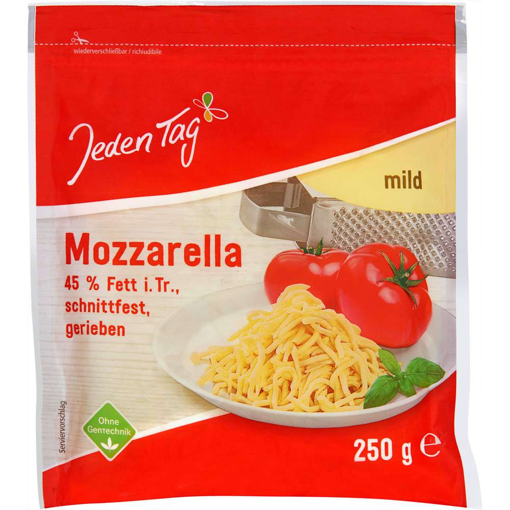 Produktabbildung Jeden Tag Mozzarella, gerieben