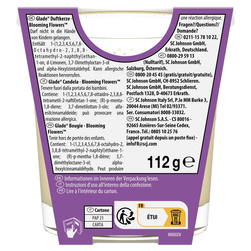 Produktabbildung Glade Duftkerze, Blooming Flowers