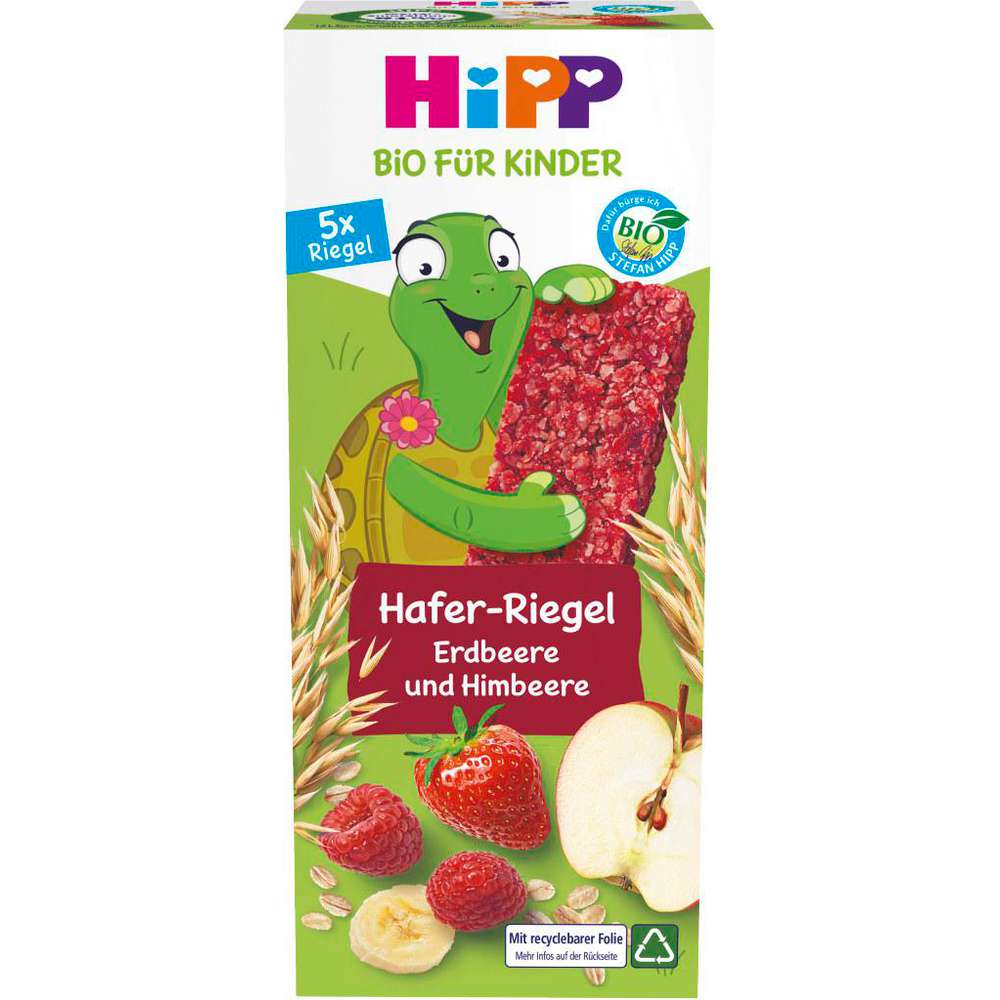 Produktabbildung Hipp Bio Hafer-Riegel, Erdbeere und Himbeere