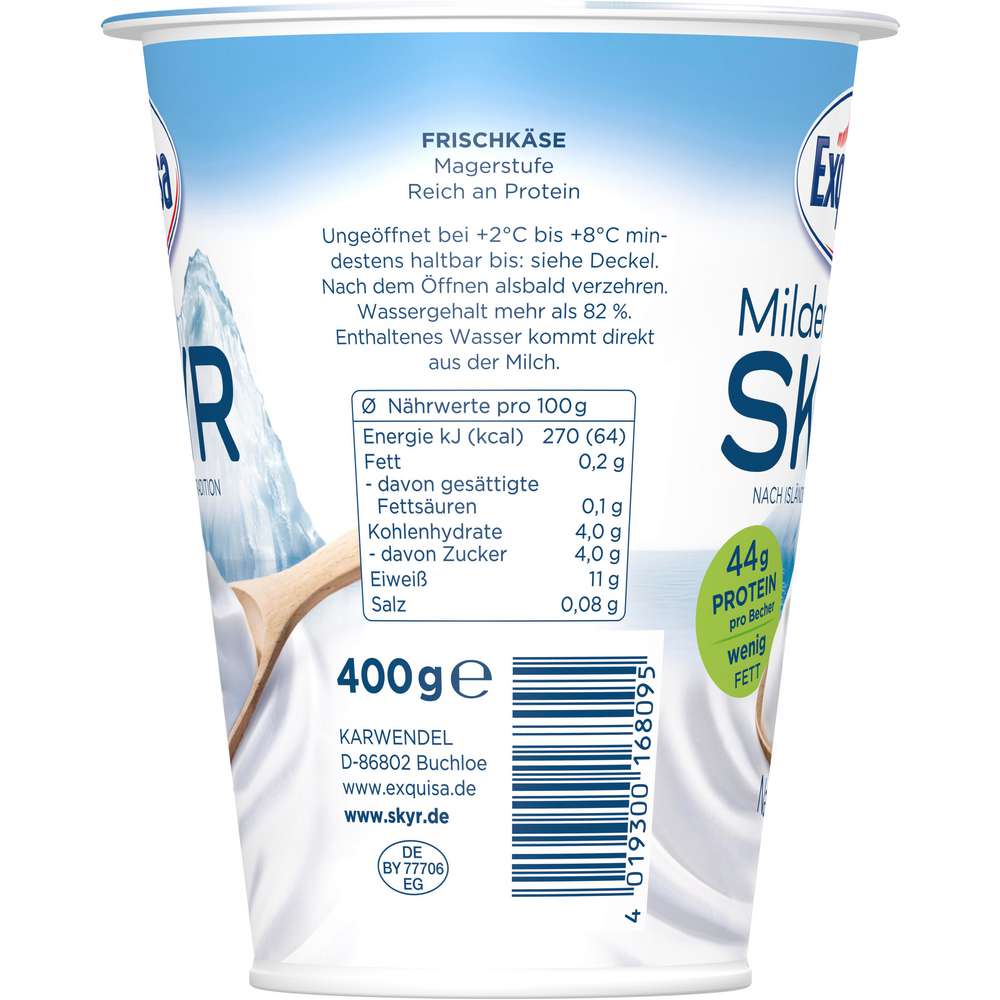 Produktabbildung Exquisa Milder Skyr, Natur
