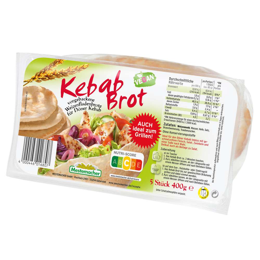 Produktabbildung Mestemacher Kebab Brot