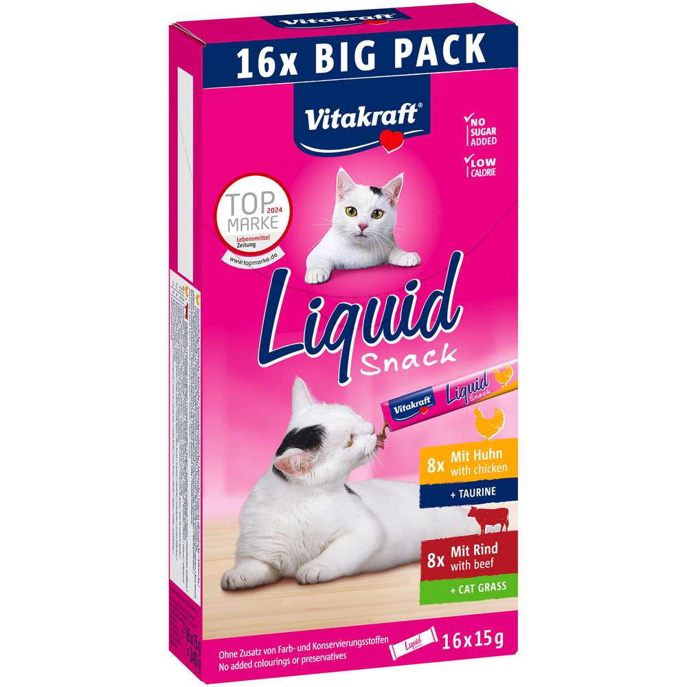 Produktabbildung Vitakraft Katzen-Snack Liquid Huhn + Rind