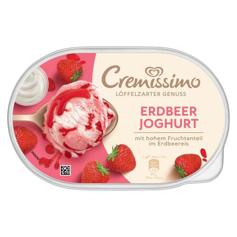 Produktabbildung Langnese Eis Cremissimo, Erdbeer Joghurt