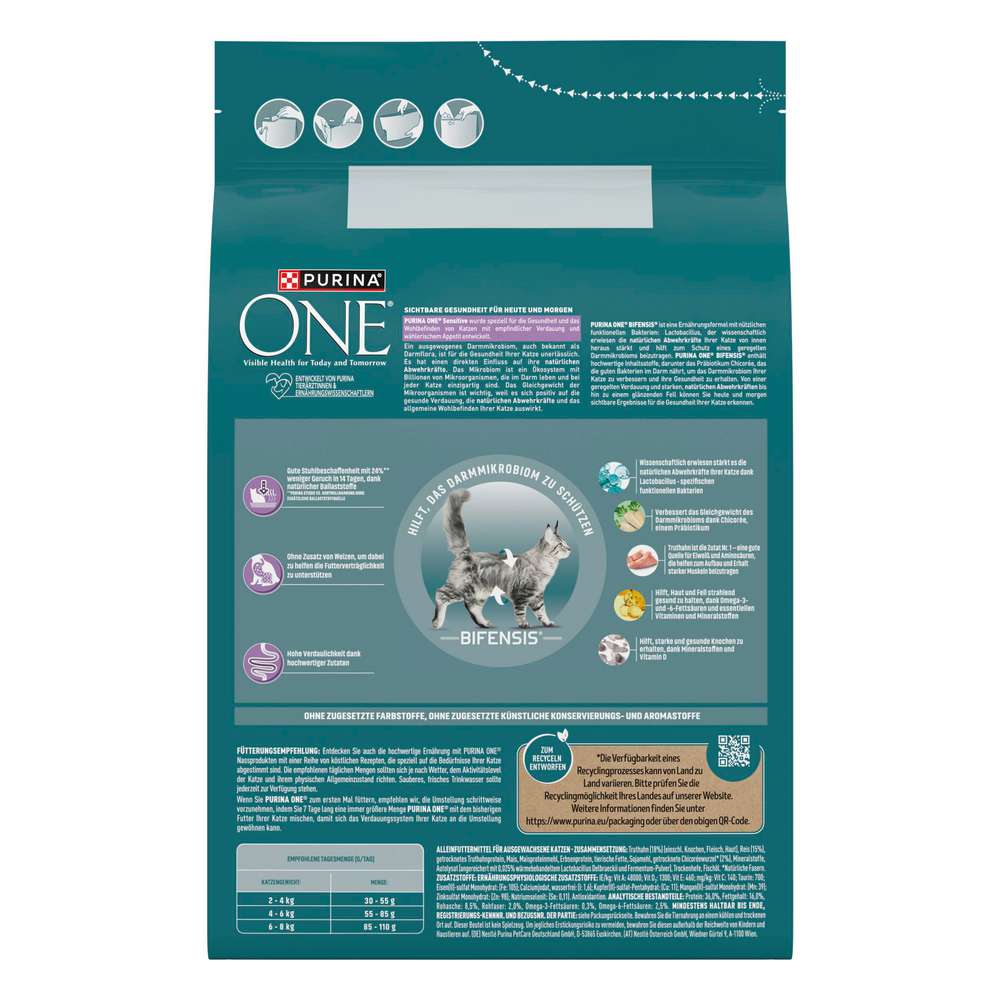 Produktabbildung Purina Katzen-Trockenfutter, Bifensis, Sensitive Truthahn