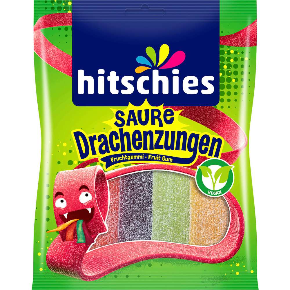Produktabbildung Hitschler Fruchtgummi Bunte Drachenzungen
