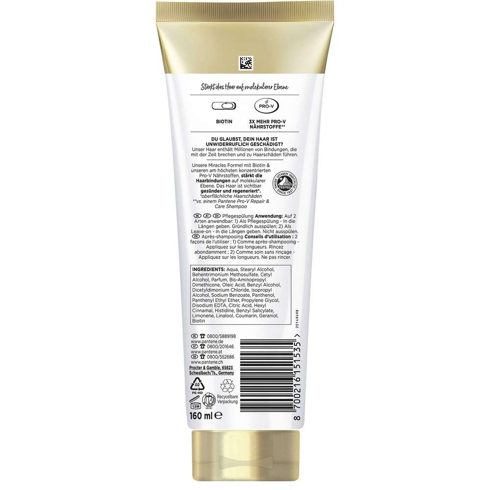Produktabbildung Pantene Pro-V Miracles Pflegespülung, Bond Repair