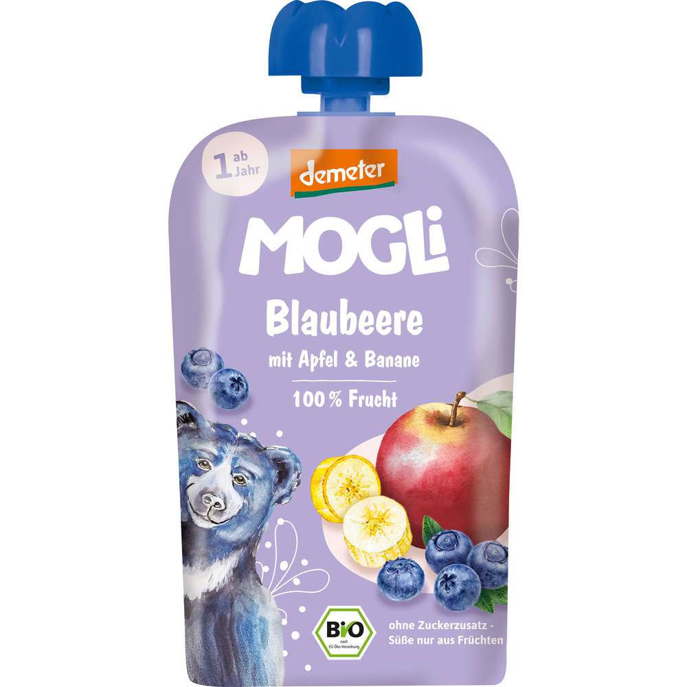 Produktabbildung MOGLi Quetschie, Blaubeer/Apfel/Banane