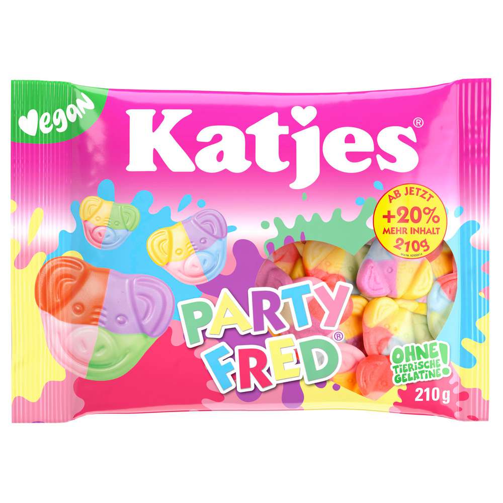 Produktabbildung Katjes Fruchtgummi Party Fred, vegan