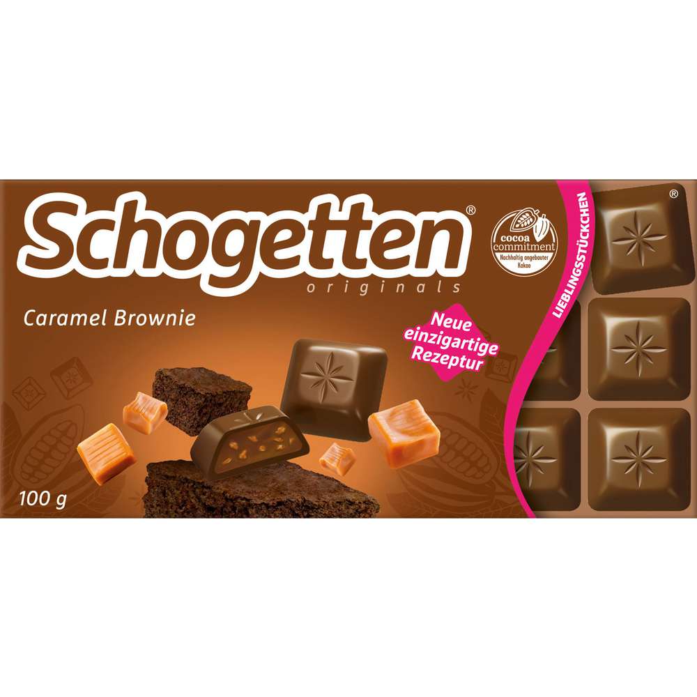 Produktabbildung Schogetten Tafelschokolade, Caramel/Brownie