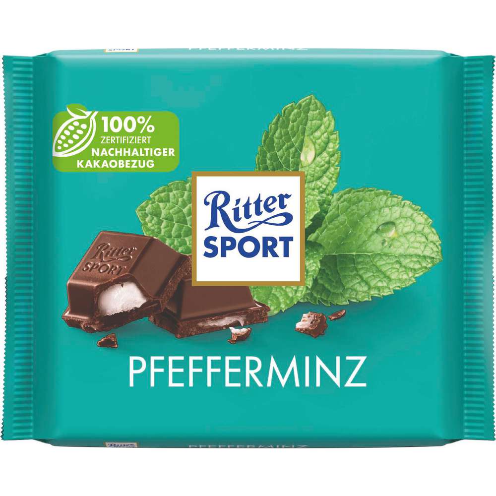 Produktabbildung Ritter Sport Tafelschokolade, Pfefferminz