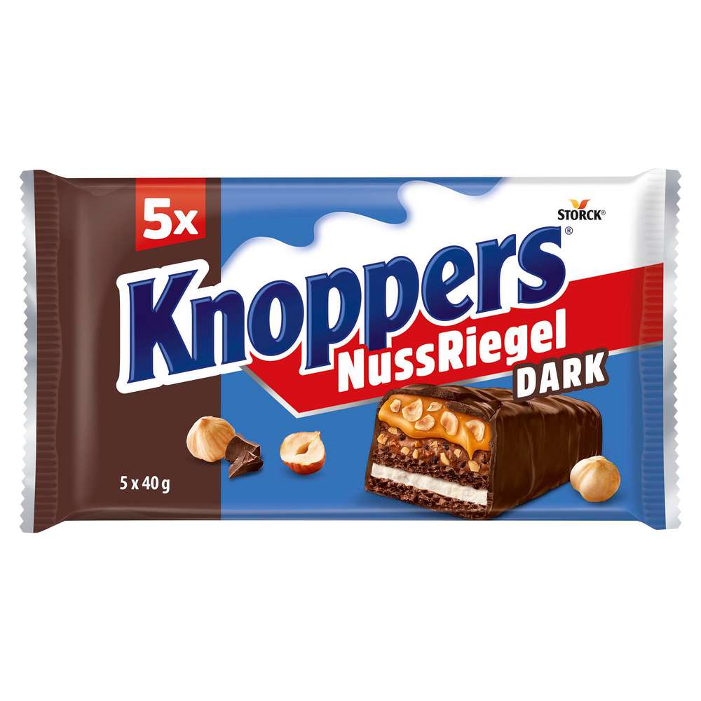 Produktabbildung Knoppers NussRiegel, Dark, Waffelriegel mit Milchcreme