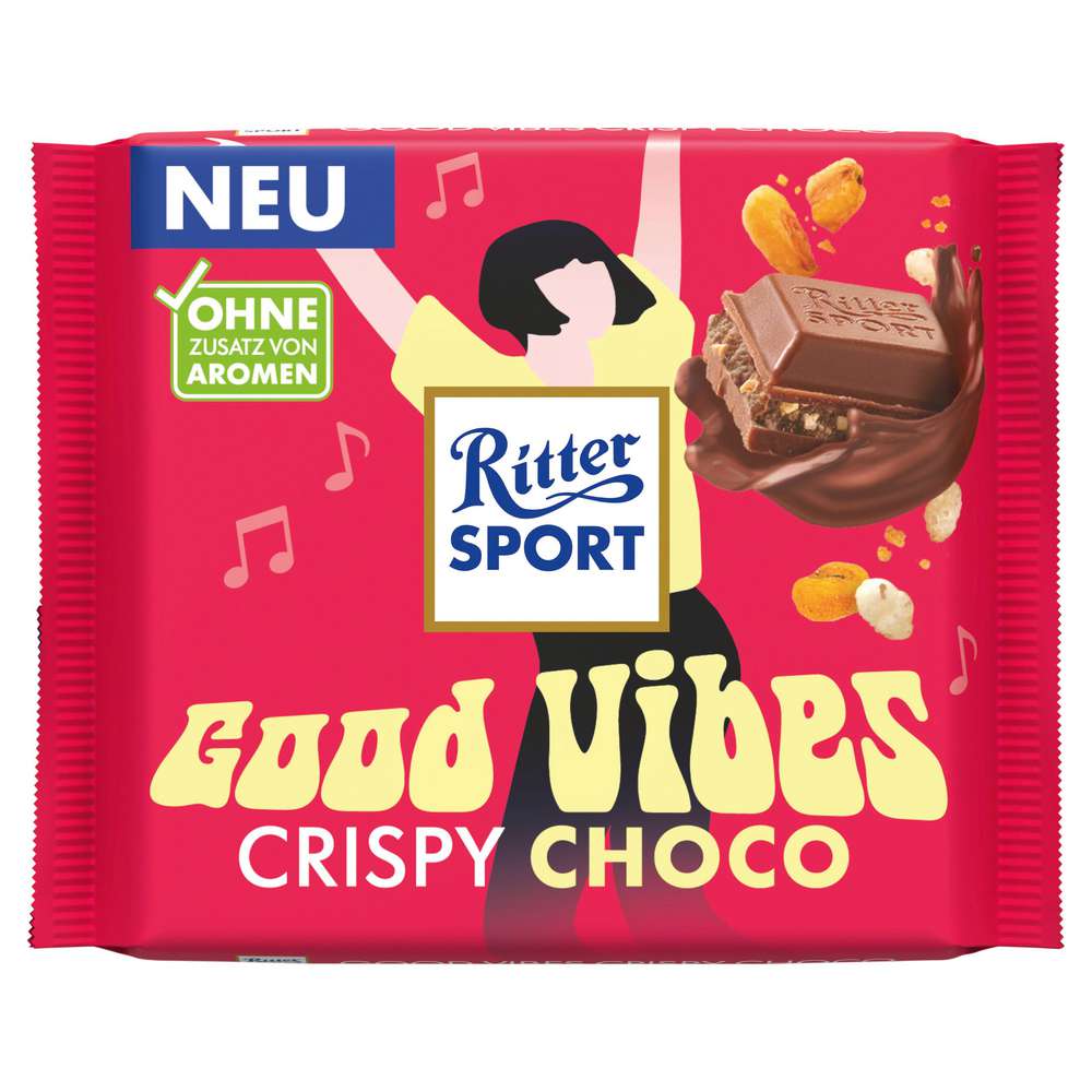 Produktabbildung Ritter Sport Tafelschokolade Good Vibes, Crispy Choco
