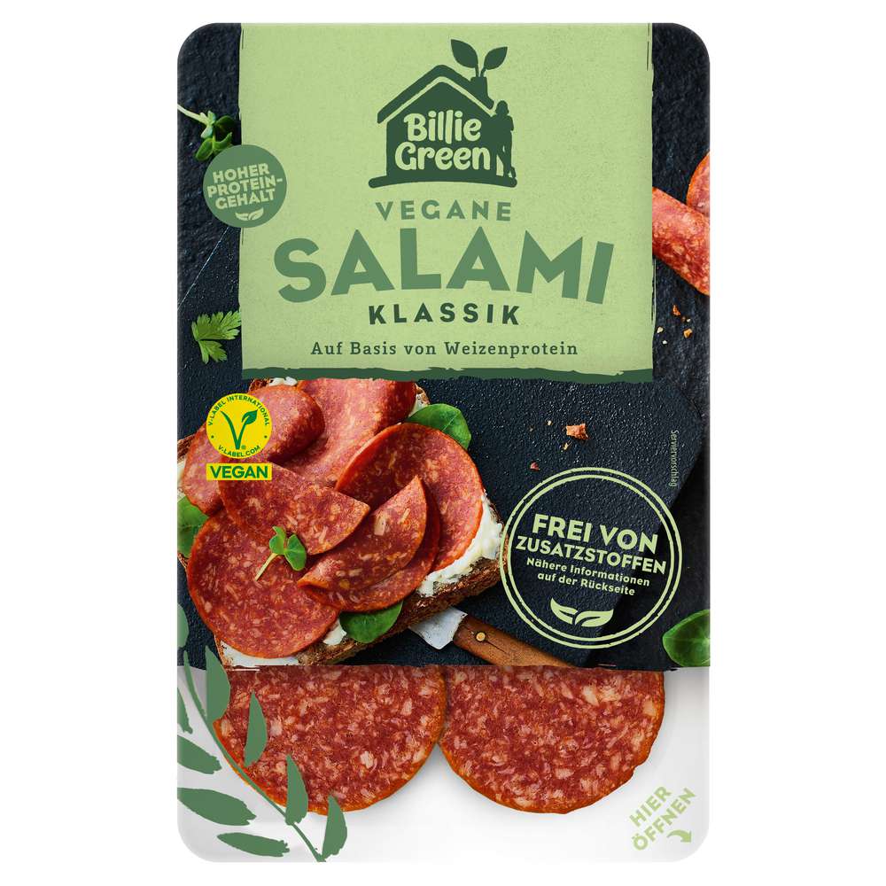 Produktabbildung Billie Green Vegane Salami Classic